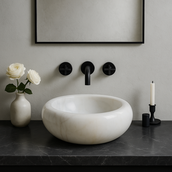 Carrara White Marble Sink