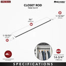 REV A SHELF : Trim To Fit Closet Rod