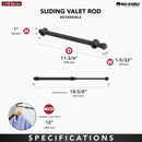 REV A SHELF : Sliding Valet Rod for Custom Closet Systems