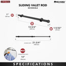 REV A SHELF : Sliding Valet Rod for Custom Closet Systems
