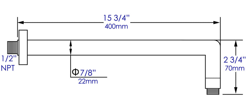 ALFI brand ABSA16R Shower Arm