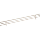 17" Wide Satin Nickel Wire Shoe Fence for Shelving