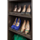 23" Wide Satin Nickel Wire Shoe Fence for Shelving