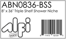 ALFI brand ABN0836 Shower Niche