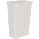 Box of 4 White 50 Quart Plastic Waste Containers