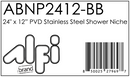 ALFI brand ABNP2412 Shower Niche