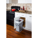 Polished Chrome Single Can Wire Bottom-Mount Trashcan Pullout