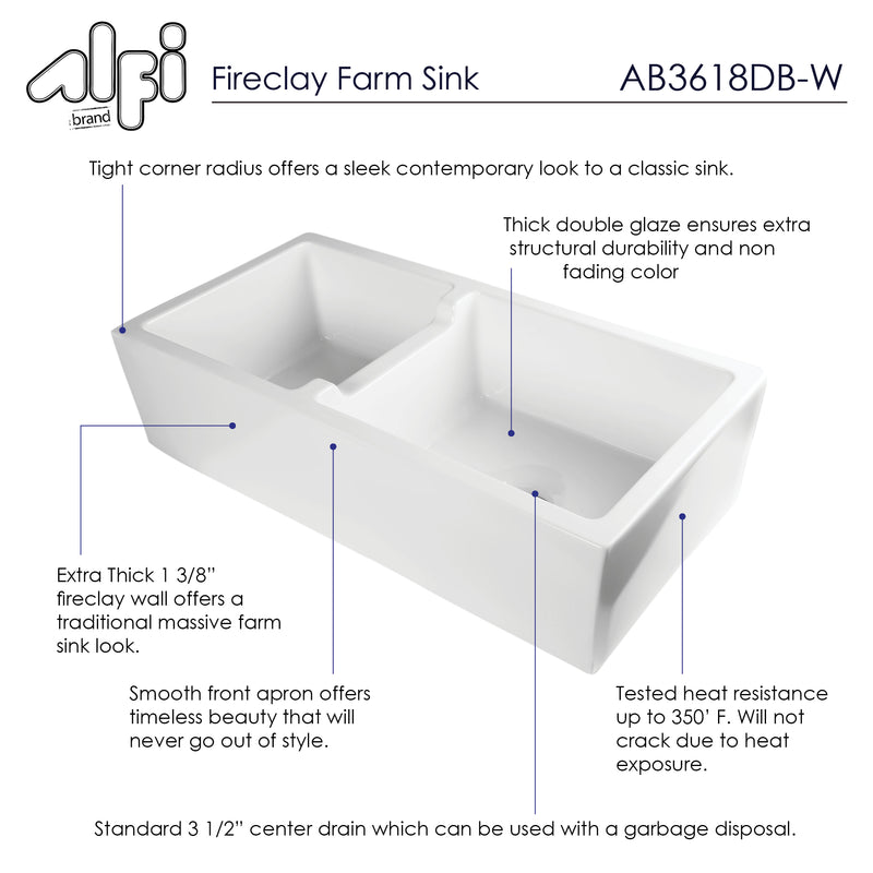 ALFI brand AB3618DB Kitchen Sink