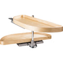 32" Wood Half-Moon Lazy Susan