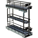 5" Black Nickel STORAGE WITH STYLE® Metal "No Wiggle" Under Drawer Soft-close Base Pullout