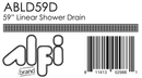 ALFI brand ABLD59D Shower Drain