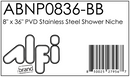 ALFI brand ABNP0836 Shower Niche