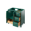 36" White Cade Vanity, left offset