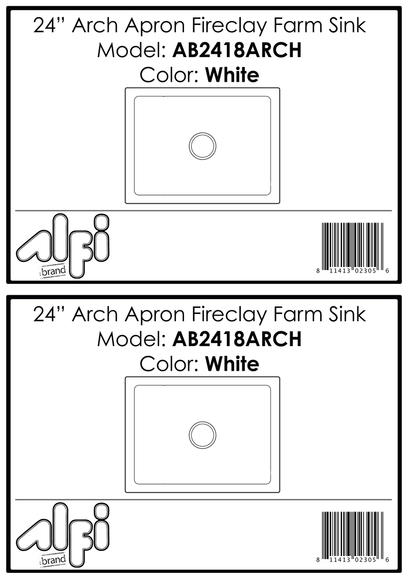 ALFI brand AB2418ARCH Kitchen Sink