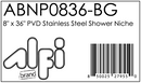 ALFI brand ABNP0836 Shower Niche