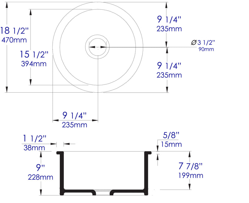 ALFI brand ABF1818R Kitchen Sink