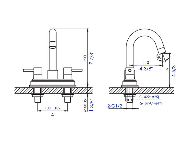 ALFI brand AB1400 Bathroom Faucet