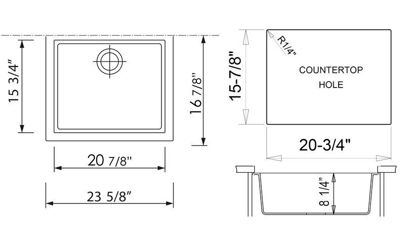 ALFI brand AB2420UM Kitchen Sink