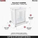 REV A SHELF : Polymer Pullout Hamper for Vanity/Closet Applications