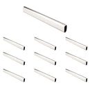 10 Chrome 19/32" x 1-3/16" x 8' Oval Steel Closet Rods