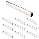 10 Satin Nickel 19/32"x1-3/16"x92" Oval Steel Closet Rods