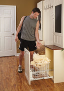 REV A SHELF : Steel Wire Pullout Hamper for Vanity/Closet Applications