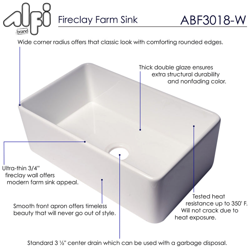 ALFI brand ABF3018 Kitchen Sink