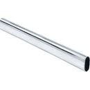 80 Chrome 19/32"x1-3/16"x12' Oval Steel Closet Rods