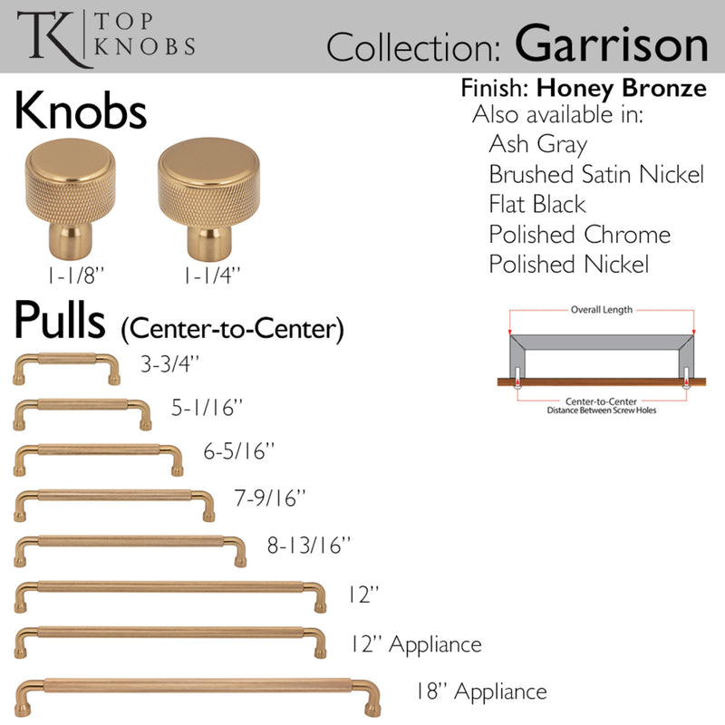 Top Knobs Garrison 1 1/4" Length Round Knob