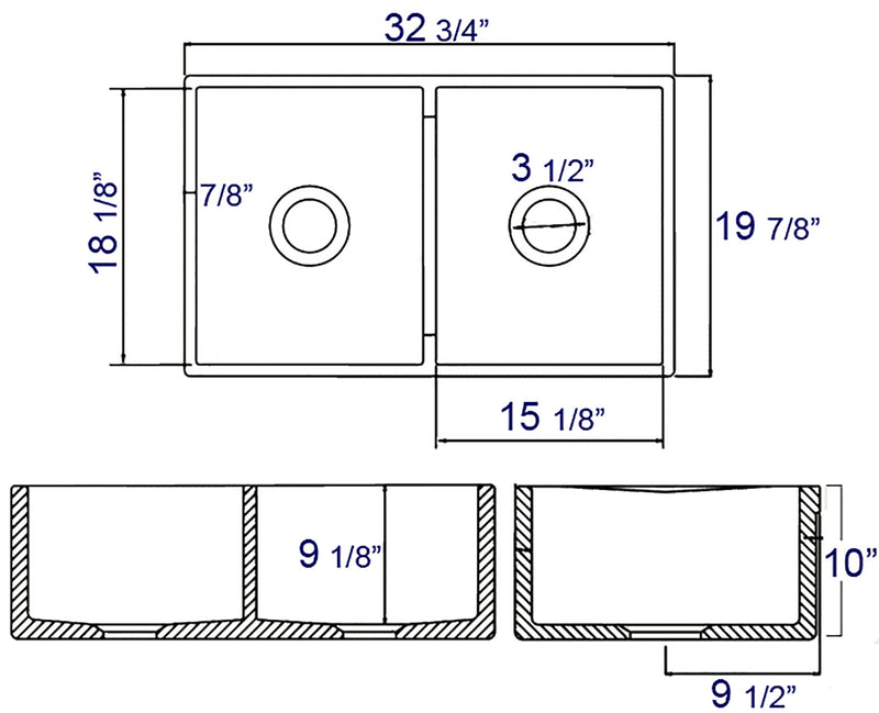 ALFI brand AB538 Kitchen Sink