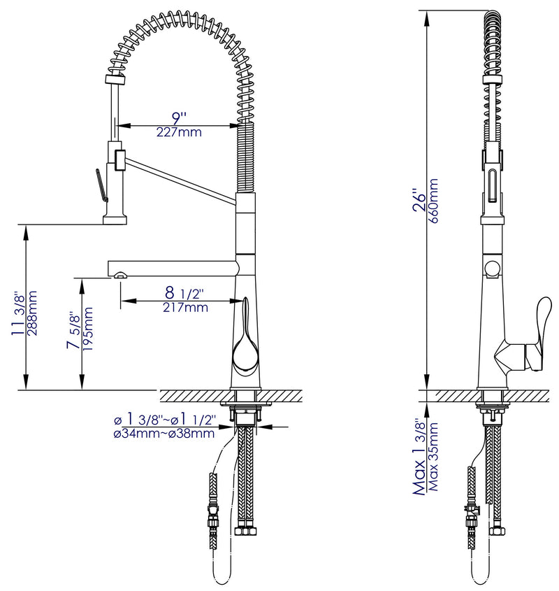 ALFI brand ABKF3787 Kitchen Faucet