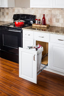 Polished Chrome Single Can Wire Bottom-Mount Trashcan Pullout