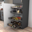 Polished Chrome STORAGE WITH STYLE® Metal Pilaster Set for Pullout Baskets (21-1/2" Height)