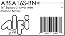 ALFI brand ABSA16S Shower Arm