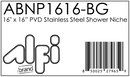 ALFI brand ABNP1616 Shower Niche