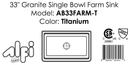 ALFI brand AB33FARM Kitchen Sink