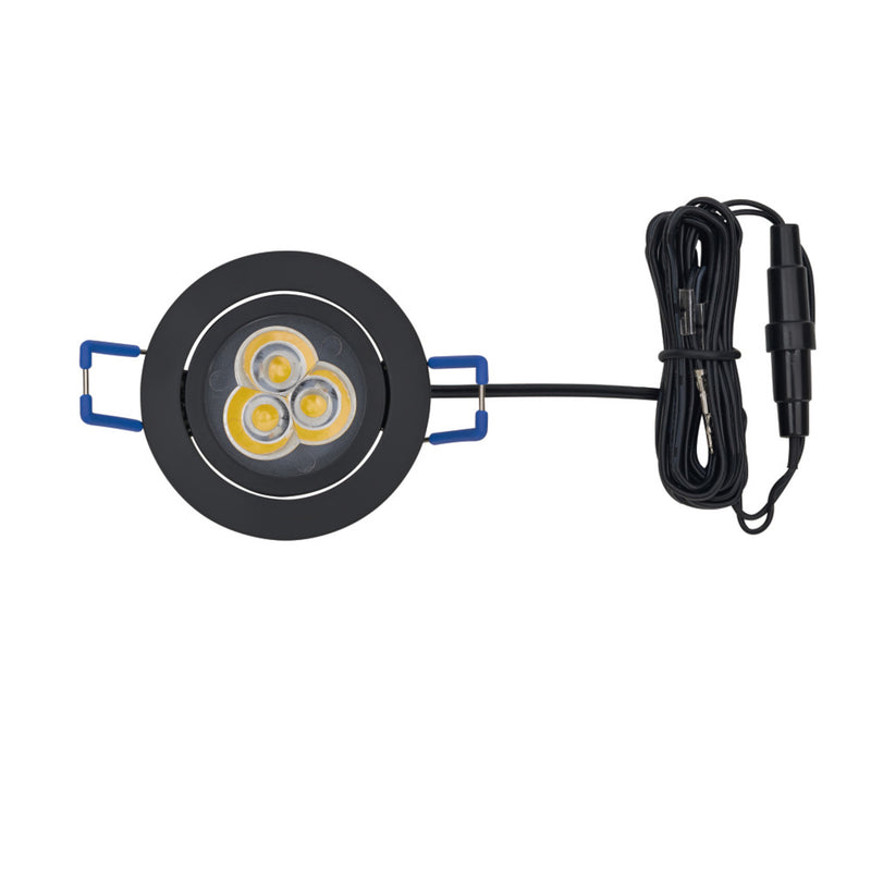 12VDC 3W Pockit® Spot LED Light, 5000K, Black