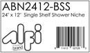 ALFI brand ABN2412 Shower Niche