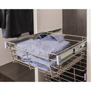 Satin Nickel Closet Pullout Basket with Slides 14"D x 17"W x 6"H