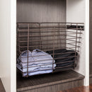Dark Bronze Closet Pullout Basket with Slides 16"D x 23"W x 6"H
