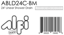 ALFI brand ABLD24C Shower Drain