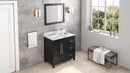 36" Black Cade Vanity, left offset