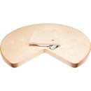 28" Kidney Wood Lazy Susan Shelf with Swivel
