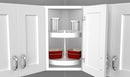 REV A SHELF : Polymer Full-Circle 2-Shelf Lazy Susan w/Bottom Mount Hardware for Corner Wall Cabinets