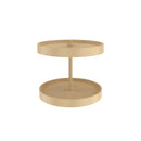 REV A SHELF : Lazy Daisy Polymer Full Circle 2-Shelf Lazy Susan w/Bottom-Mount Hardware for Corner Wall Cabinets