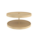REV A SHELF : Lazy Daisy Polymer Full Circle 2-Shelf Lazy Susan w/Bottom-Mount Hardware for Corner Wall Cabinets