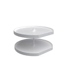 REV A SHELF : Polymer D-Shaped 2-Shelf Lazy Susan w/Bottom Mount Hardware for Corner Base Cabinets