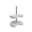 REV A SHELF : Polymer Kidney-Shaped 2-Shelf Lazy Susan for Corner Wall Cabinets