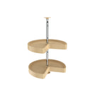 REV A SHELF : Polymer Kidney-Shaped 2-Shelf Lazy Susan for Corner Wall Cabinets