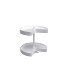 REV A SHELF : Polymer Kidney-Shaped 2-Shelf Lazy Susan w/Bottom Mount Hardware for Corner Wall Cabinets